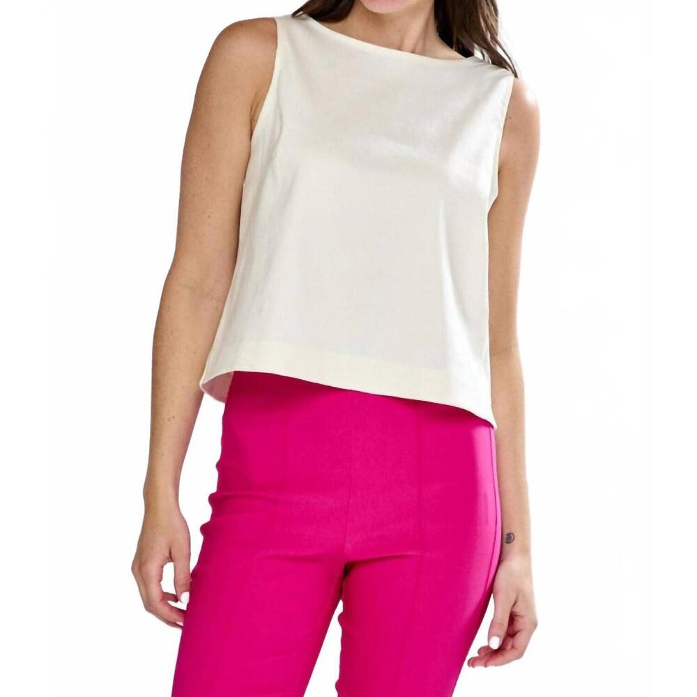 NEW SARA CAMPBELL weston sleeveless top in oyster